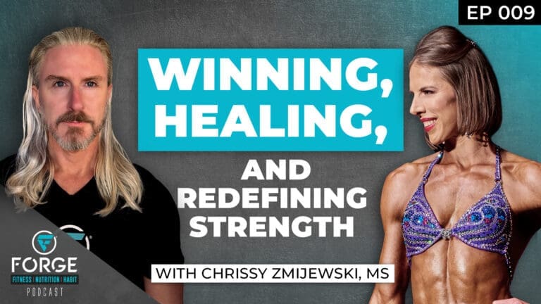 , Michael S. Parker engages in a deep conversation with Chrissy Zmijewski, a world natural bodybuilding champion